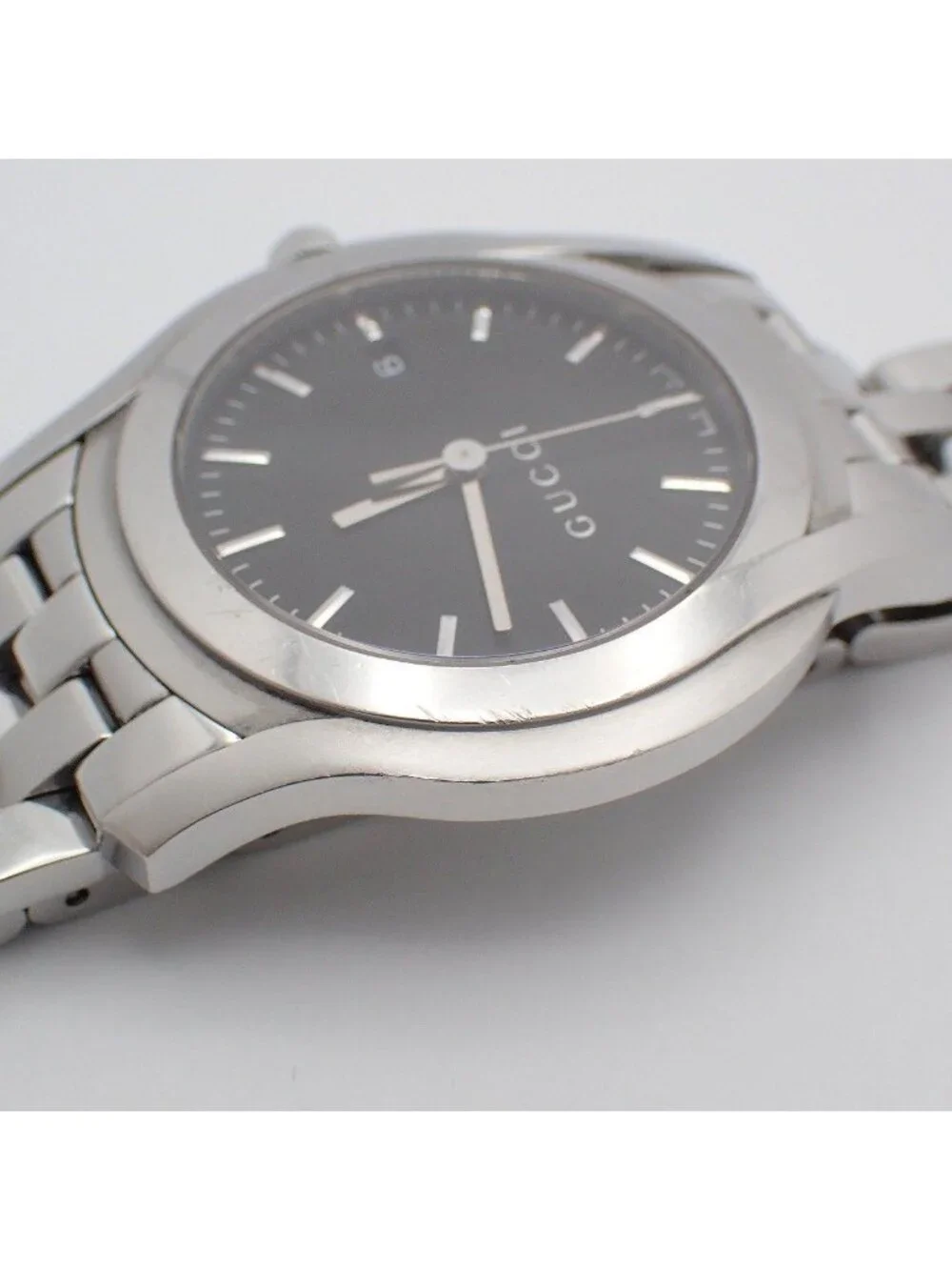 Gucci Quartz Watch Black Dial Ssstrap